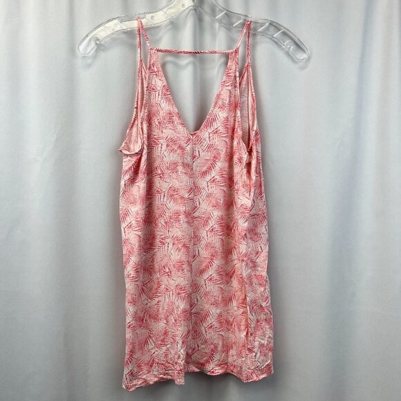 Old Navy Womens Pink White Sleeveless Scoop Neck Tunic Blouse Top Size Medium - Picture 1 of 10